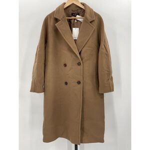 Quince Brown Double-Breasted Slouch Coat